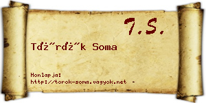 Török Soma névjegykártya