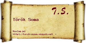 Török Soma névjegykártya