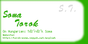 soma torok business card